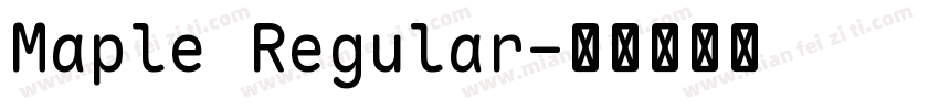Maple Regular字体转换
